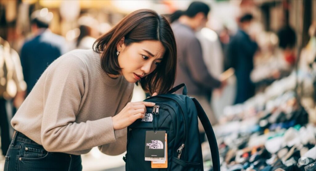 購入前に知るべきノースフェイスリュックの偽物の見分け方